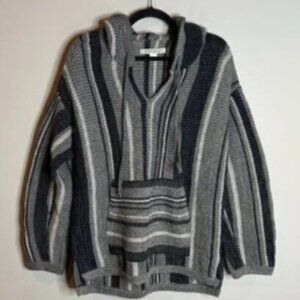 Outerknown striped knit pullover hoodie